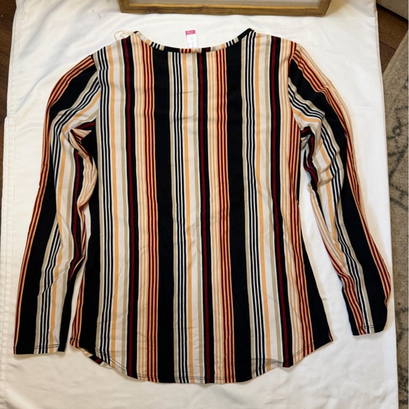 No Boundaries size large butter soft pink strip long sleeve shirt - Picture 3 of 5